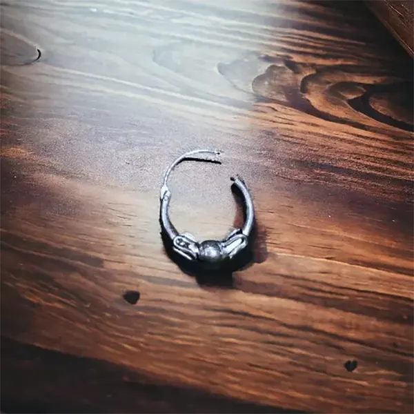 Pure Silver Nose Ring 42 92.5 sterling silver nosepin India MYRA