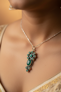 Green Onyx Stone Pendant – 925 Sterling Silver Gemstone Pendant