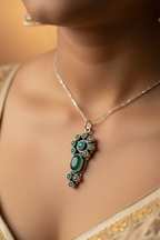 Green Onyx Stone Pendant – 925 Sterling Silver Gemstone Pendant