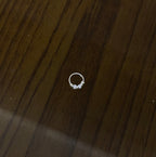 Mukta – White & Silver Bead 925 Sterling Silver Nose Ring