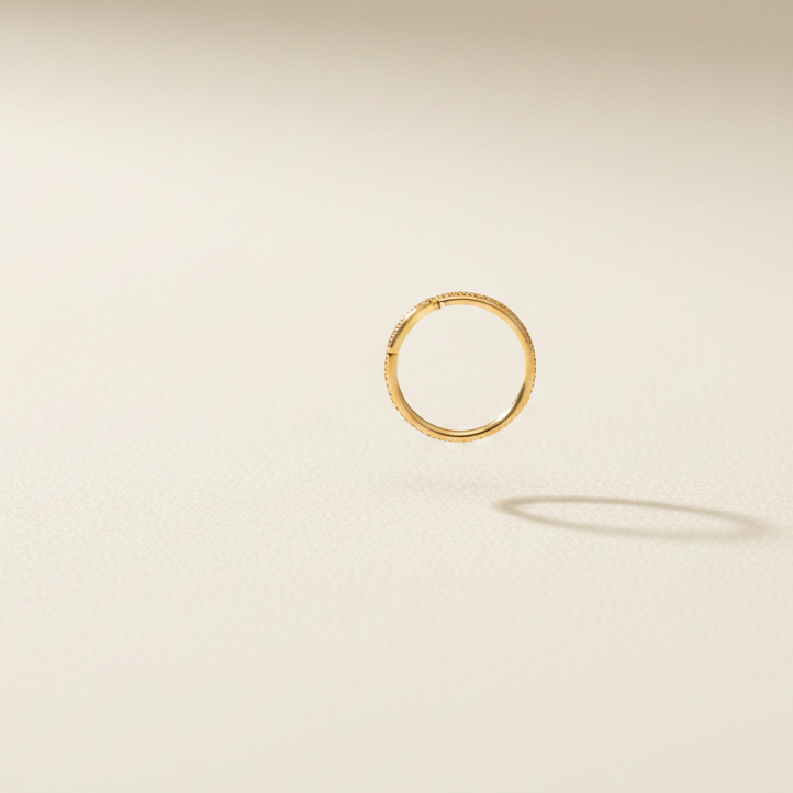 Classic Golden Polished Plain Silver Nose Ring – 92.5 Sterling Silver