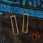 Rectangle Brass Wire Earrings