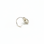Handpainted Olive Green Grey Teal Flower Nosepin - 925 Sterling Silver Nosepin