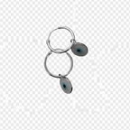 Pure Silver Earring with Evil Eye (Circle)