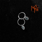 Pure Silver Earring with Evil Eye (Circle)