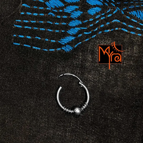 Pure Silver Nose Ring 92.5 sterling silver nosepin India MYRA