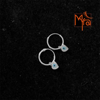 Pure Silver Earring with Evil Eye (Heart)