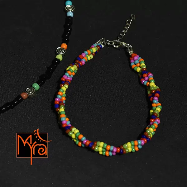 Braided Anklet : Multicolor