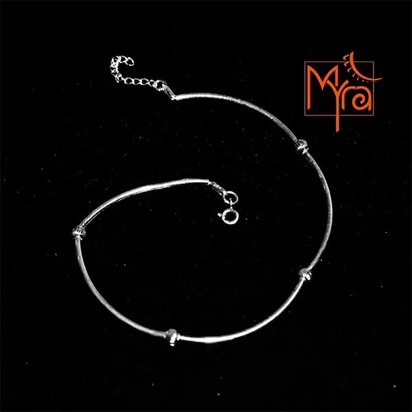 Multiple Pipe and Ball Anklet