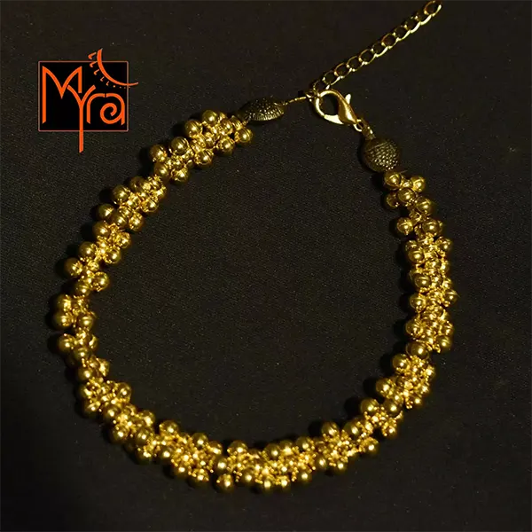 German Golden Bell Anklet : Golden