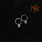 Pure Silver Earring with Evil Eye (Heart)