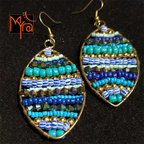 Shades of Blue Beaded Earrings