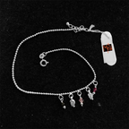 Chain Anklet with Stone Danglers