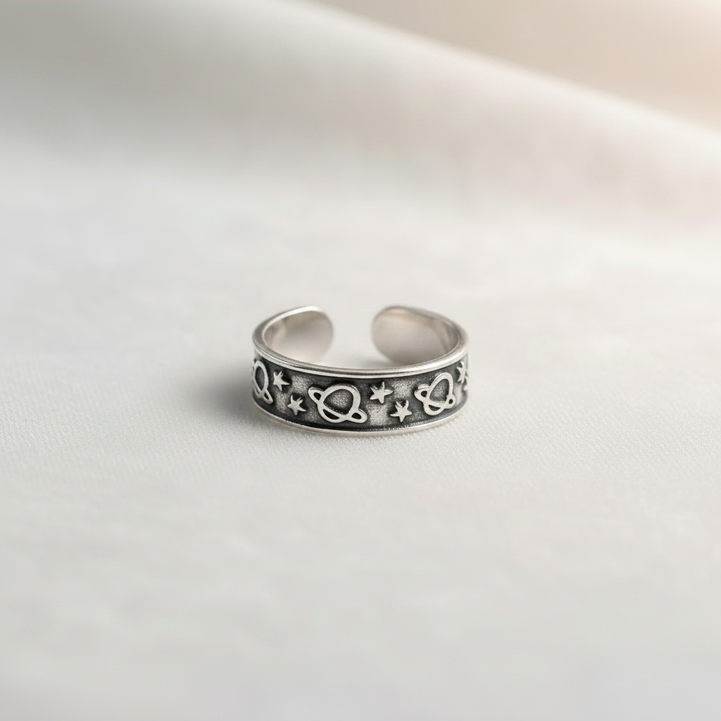 Solar System Toe Ring