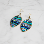 Shades of Blue Beaded Earrings