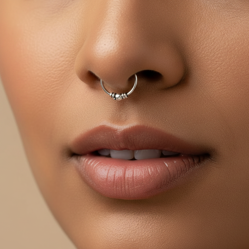 Rasa - 925 Sterling Silver Clip-On Septum Ring