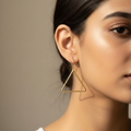 Triangle Brass Wire Earrings