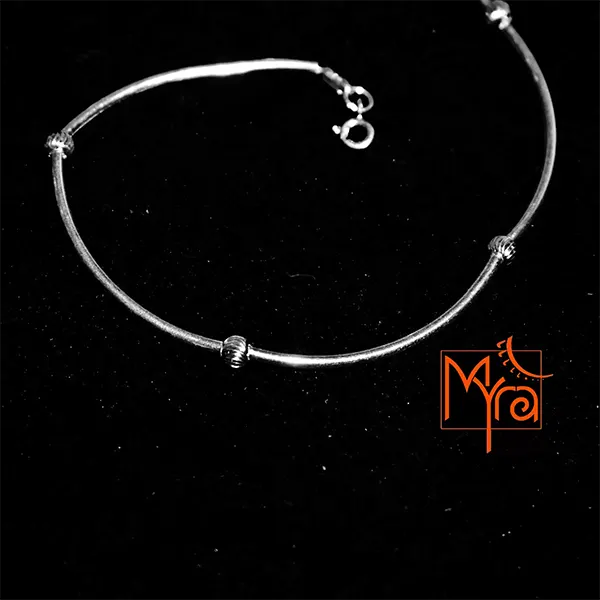 Multiple Pipe and Ball Anklet