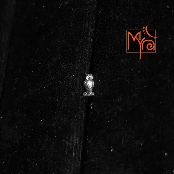 Pure Silver Owl Nosepin Wired 92.5 sterling silver India MYRA
