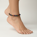 Braided Anklet : Translucent Red, Green, Blue