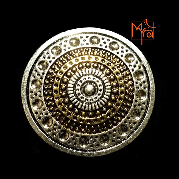 Concentric Circle Motif Dual Tone Ring