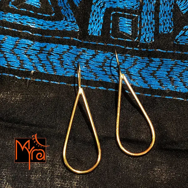 Teardrop Brass Wire Earrings