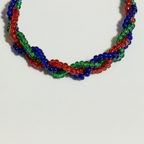 Braided Anklet : Translucent Red, Green, Blue
