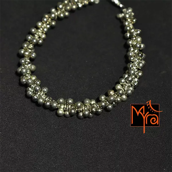 German Silver Bell Anklet : Silver