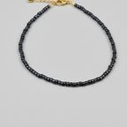 Plain Beaded Anklet : Steel Grey