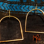 Bird Cage Brass Wire Earrings