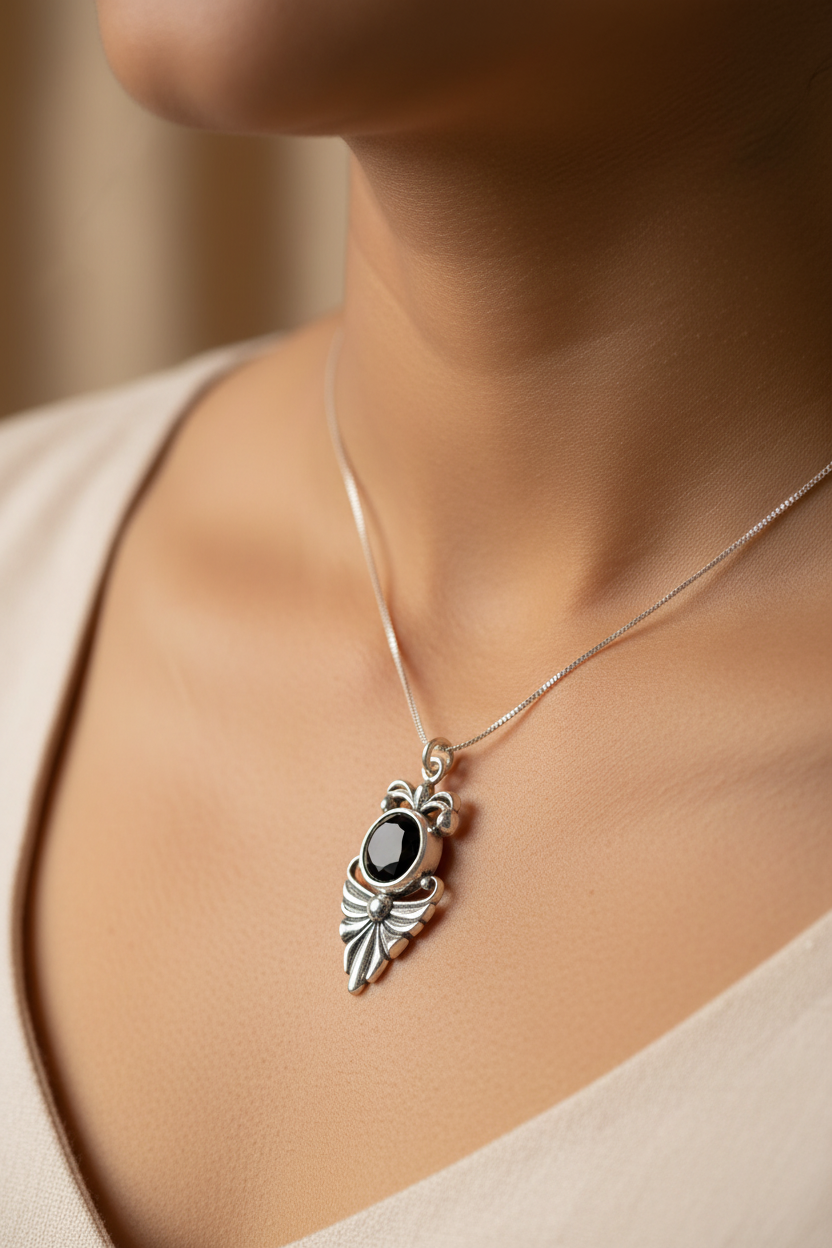 Glass Iolite Pendant