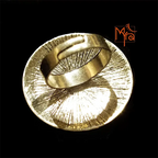 Concentric Circle Motif Dual Tone Ring