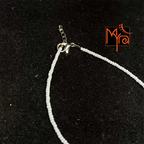 Plain Beaded Anklet : White