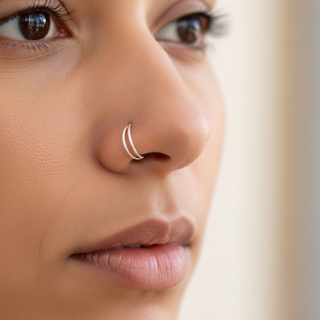 Twin Orbit Nose Ring