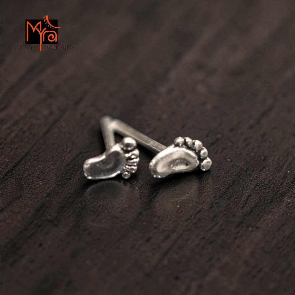 Silver Steps Stud Earrings