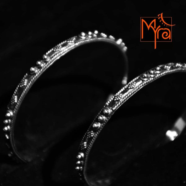 Pure Silver Bangle : (Size 24)