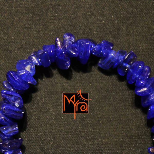 Navy Blue Uncut Stone Bracelet