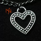 Metal Heart Charm Bracelet (Silver)