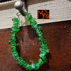 Uncut Stone Bracelet : Lime Green
