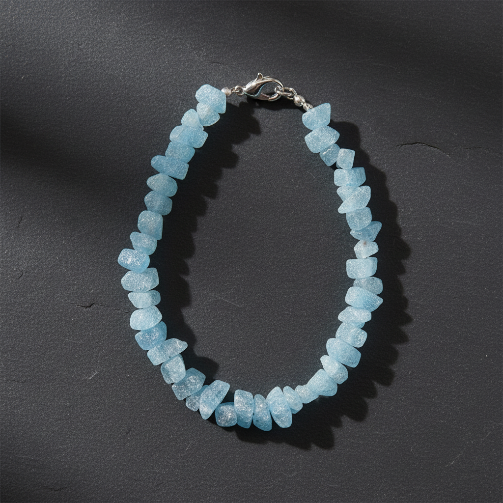 Uncut Stone Bracelet : Baby Blue
