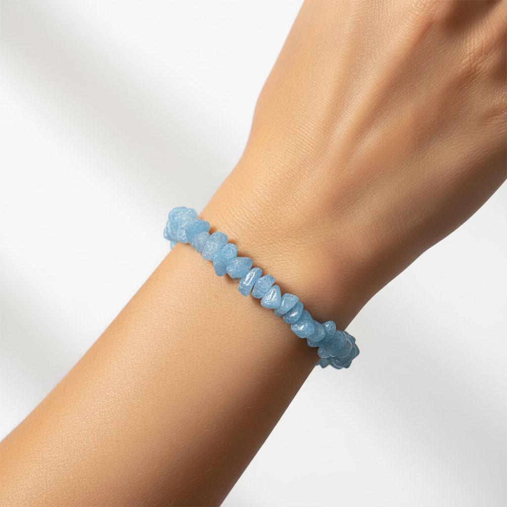 Uncut Stone Bracelet : Baby Blue