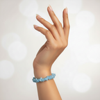Uncut Stone Bracelet : Baby Blue