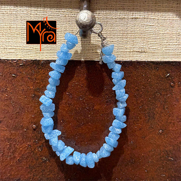 Uncut Stone Bracelet : Baby Blue