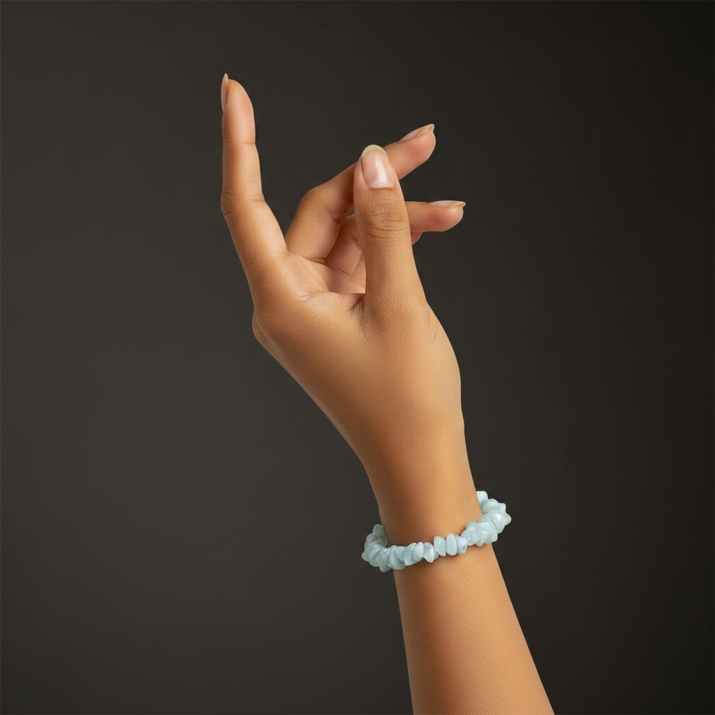Uncut Stone Bracelet : Light Blue