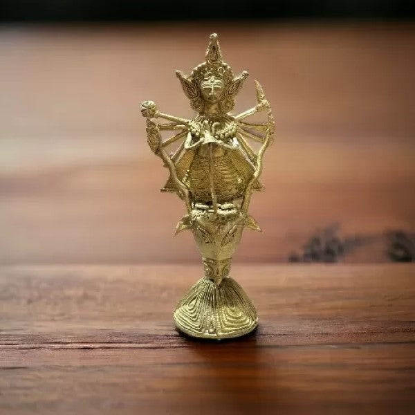 Dokra Durga Triumph Figurine