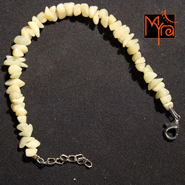 Off White Uncut Stone Bracelet