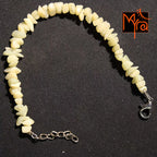 Off White Uncut Stone Bracelet