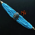 Tibetan Stonework Beaded Bracelet : Sky Blue