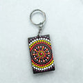 Zen Circle Mandala Key Ring