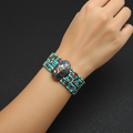 Tibetan Stonework Beaded Bracelet : Multicolor (Oval)